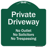 Private Driveway No Outlet Solicitors Or Trespassing
