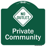 Private Community With No Outlet Symbol