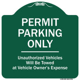 Permit Parking Only Unauthorized Vehicles