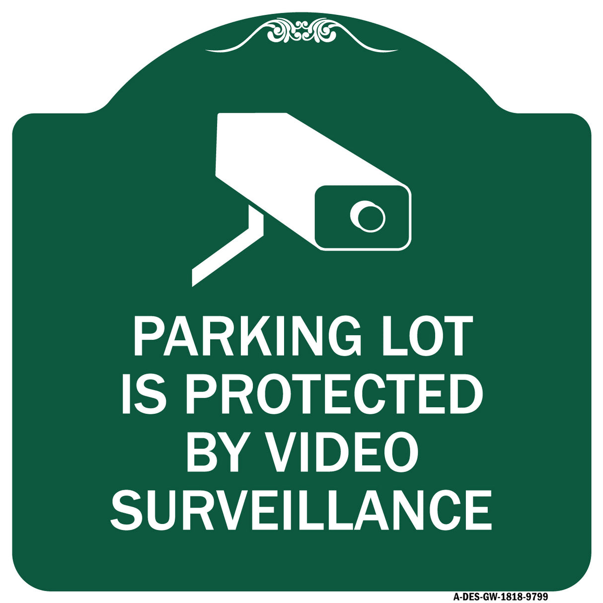 Parking Lot Is Protected By Video Surveillance With Graphic