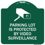Parking Lot Is Protected By Video Surveillance With Graphic