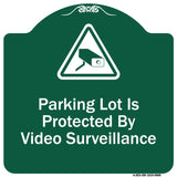 Parking Lot Is Protected By Video Surveillance With Caution Graphic