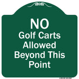 No Golf Carts Allowed