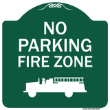 No Parking, Fire Zone With Graphic