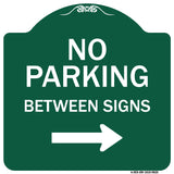 No Parking Between Signs Right