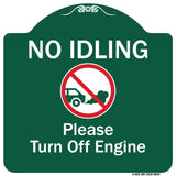 No Idling, Please Turn Off Engine With Graphic