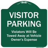 Visitor Parking Violators Will Be Towed Away At Vehicle Owner's Expense