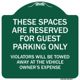 These Spaces Are Reserved For Guest Parking Only