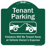 Tenant Parking, Violators Towed Away With Graphic