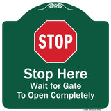 Stop, Wait For Gate To Open Completely With Symbol