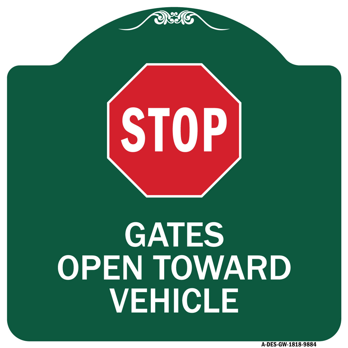 Stop, Gates Open Toward Vehicle
