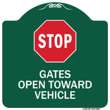 Stop, Gates Open Toward Vehicle
