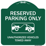 Resident Parking Only Unauthorized Vehicles Towed Away With Graphic