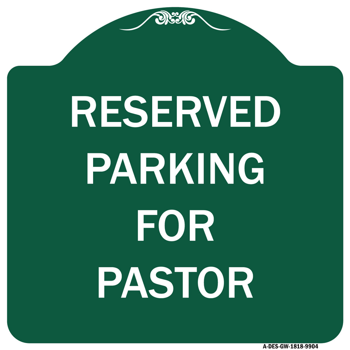 Reserved Parking For Pastor