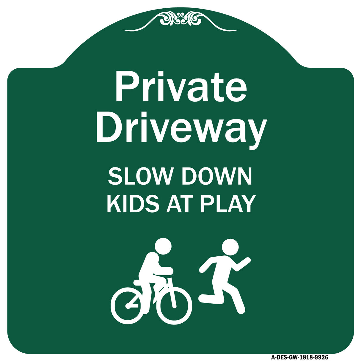 Private Driveway Slow Down Kids At Play