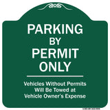 Parking By Permit Only Vehicles Without Permits Will Be Towed Vehicle Owner's Expense