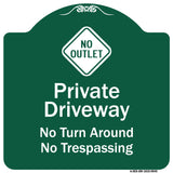 No Turn Around Or Trespassing With No Outlet Symbol