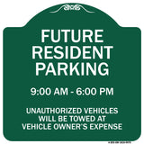Future Resident Parking 9:00 - 6:00