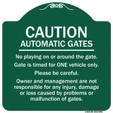 Caution Automatic Gates No Playing Gate Is Timed For One Vehicle Management Not Responsible