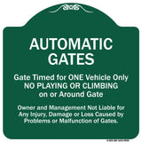 Automatic Gates, Gate Timed For One Vehicle Only