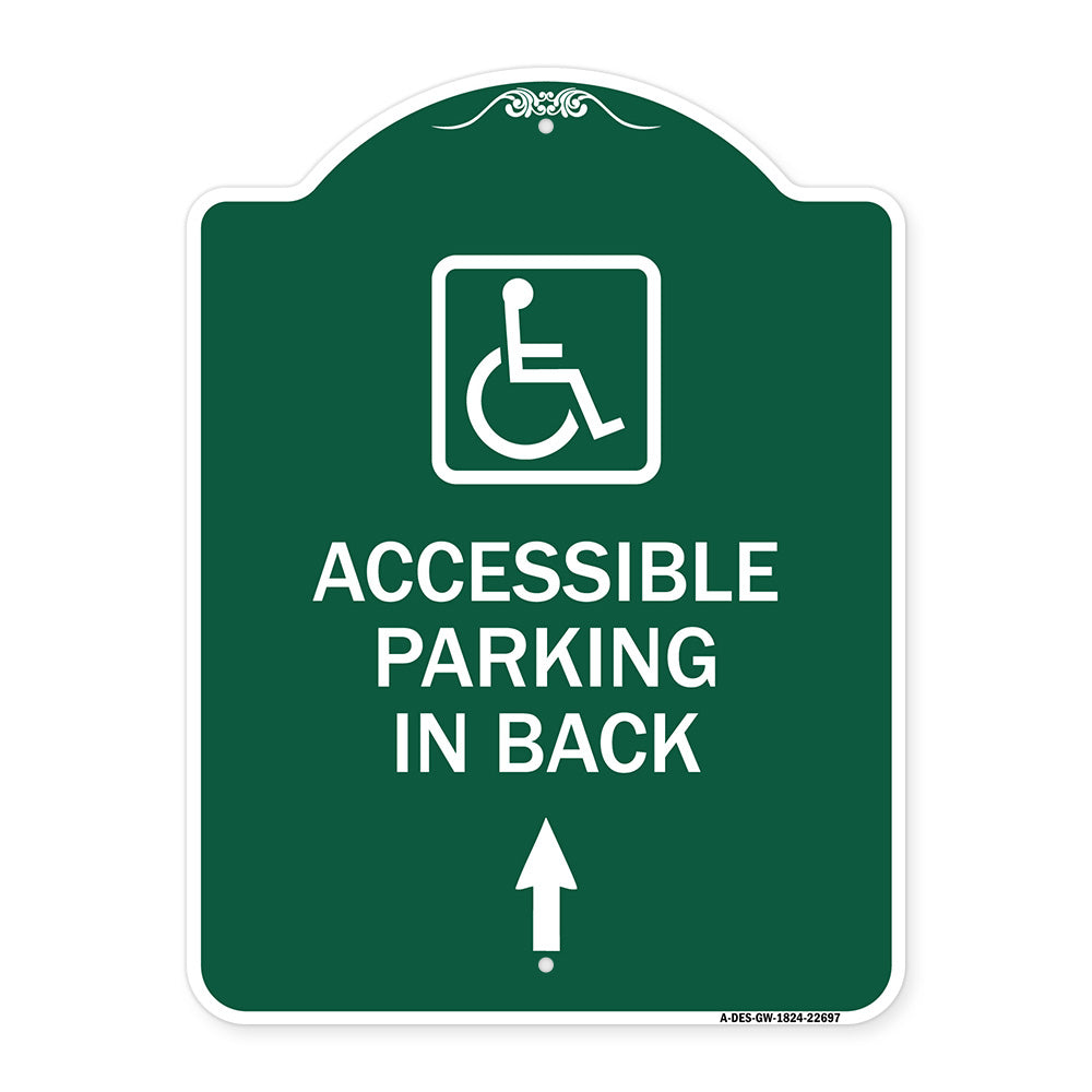 With NY - Approved Isa Symbol Accessible Parking on Up Arrow (With Graphic)