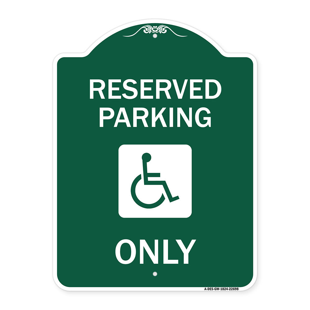 With NY Compliance Reserved Parking Only (With Access Icon)