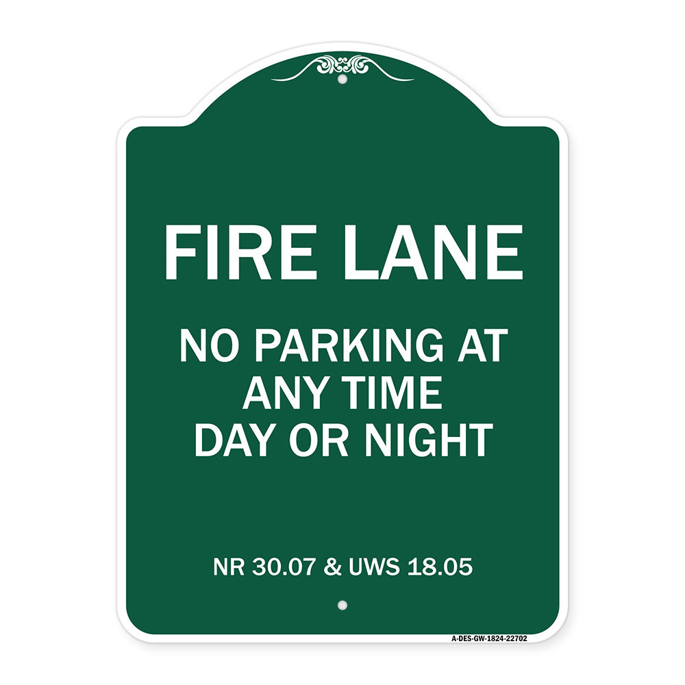 Wisconsin Fire Lane No Parking at Anytime Day or Night