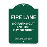 Wisconsin Fire Lane No Parking at Anytime Day or Night