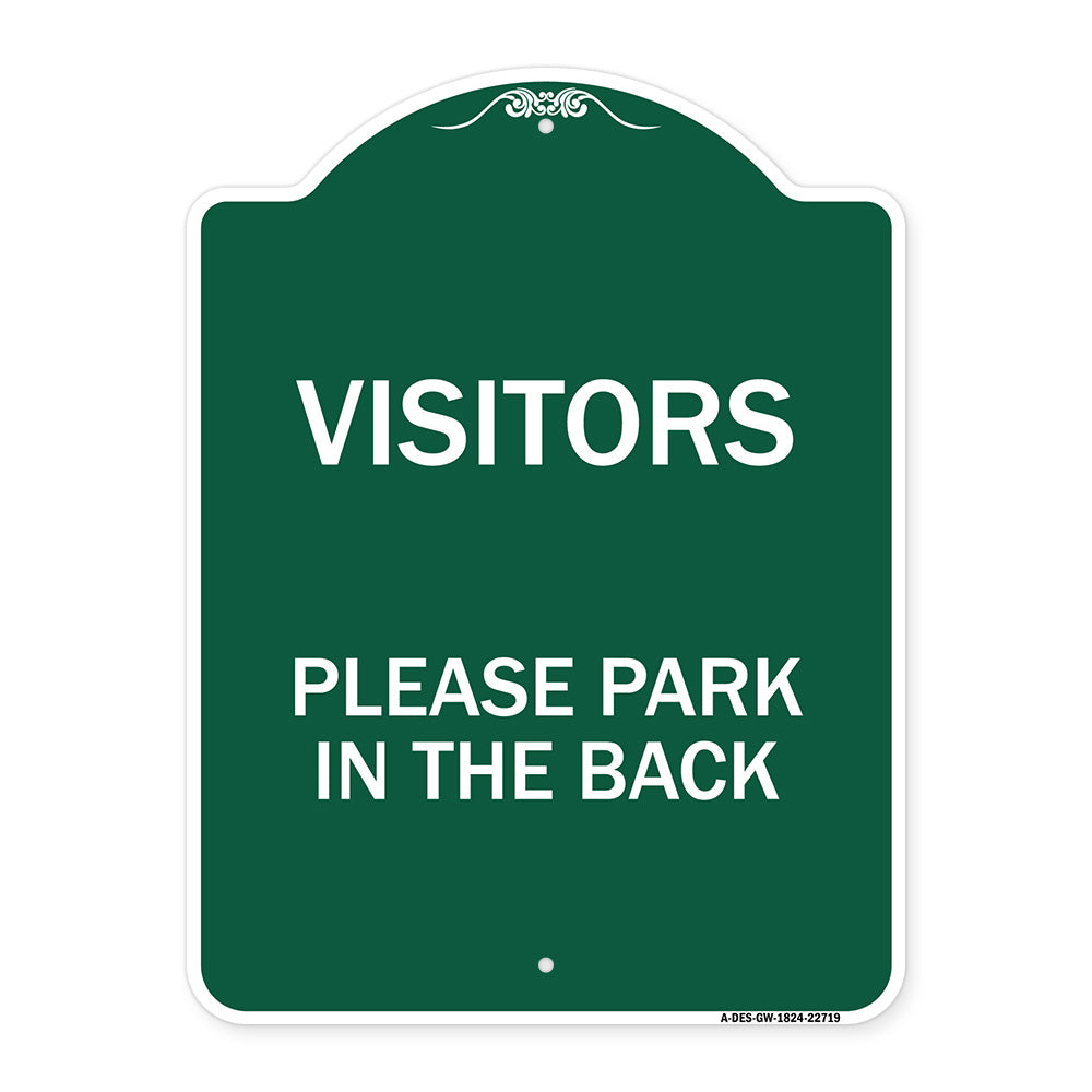 Visitors Please Park in the Back