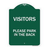 Visitors Please Park in the Back