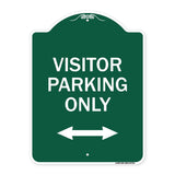Visitor Parking Sign Visitor Parking Only (With Bidirectional Arrow)