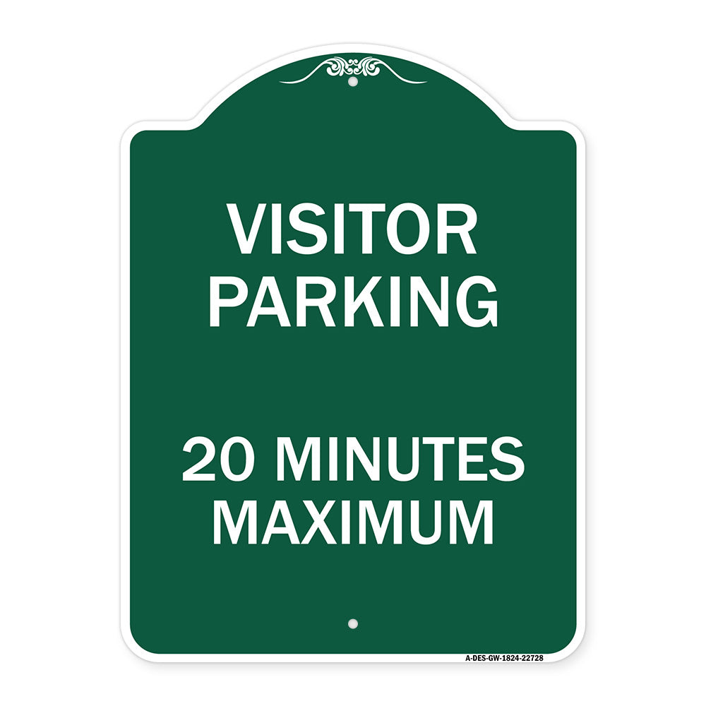 Visitor Parking Sign Visitor Parking 20 Minutes Maximum
