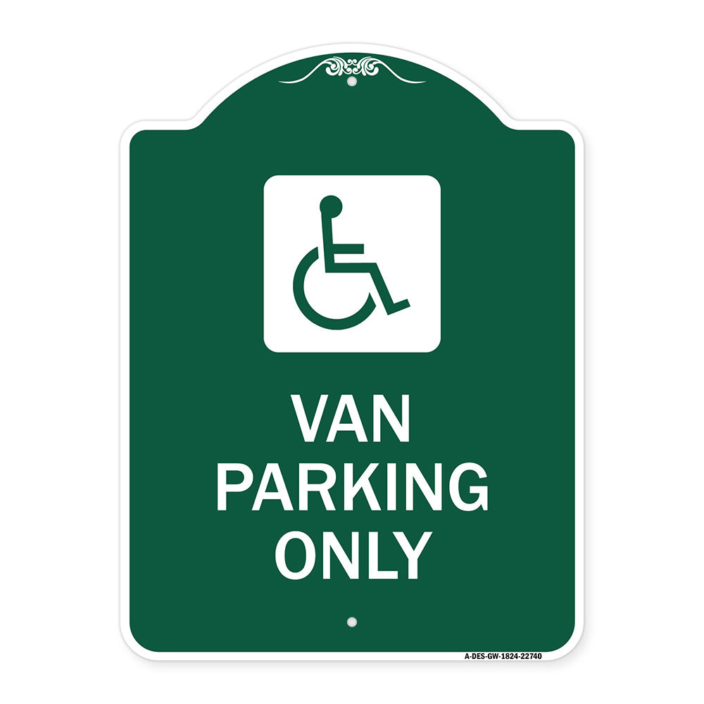 Van Parking Only (With Handicap Symbol)