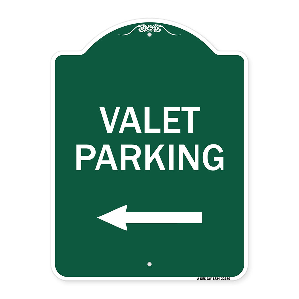 Valet Parking with Left Arrow