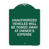 Unauthorized Vehicles Will Be Towed Away at Owner's Expense