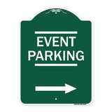 Thanks for Coming Turn Right for Exit Event Parking with Right Arrow