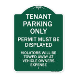 Tenant Parking Only Display Permit Violators Towed at Owner Expense