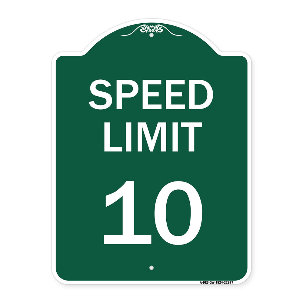 Speed Reduction Sign Speed Limit 10 Mph