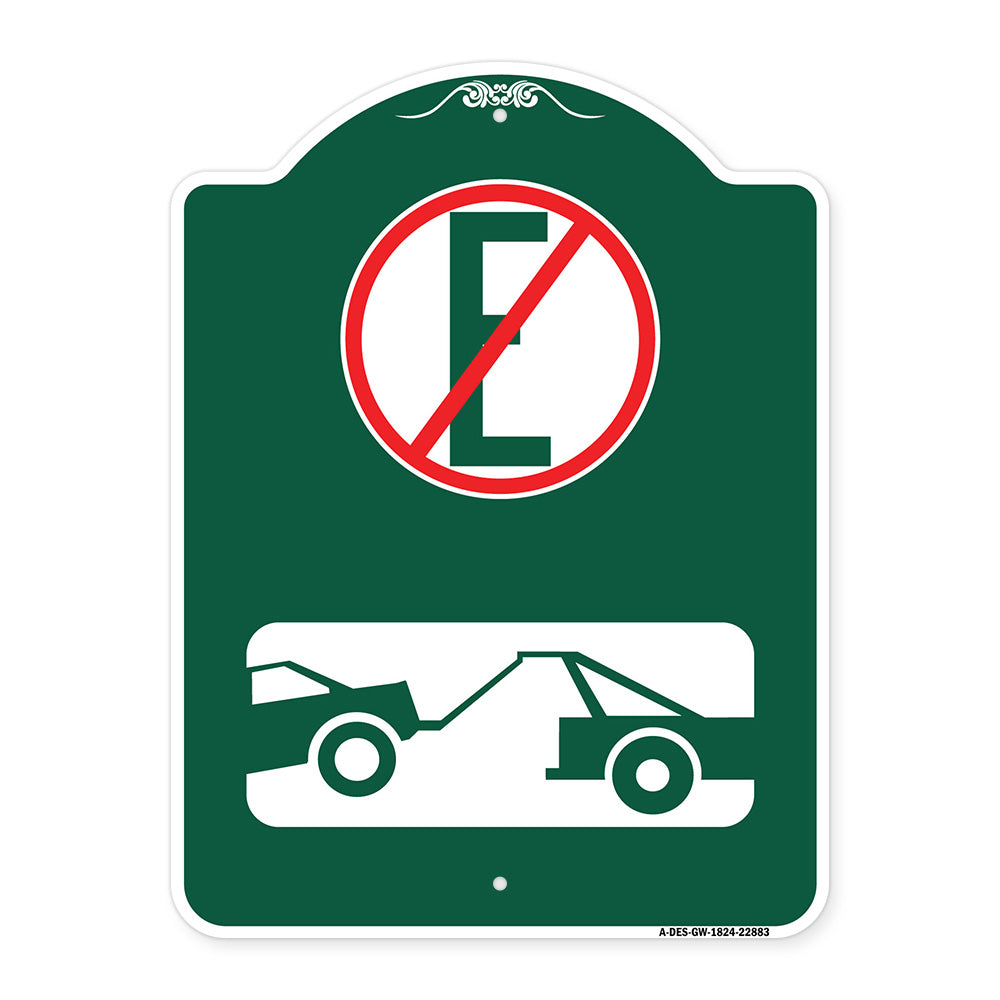 Spanish Parking Control Sign No Estacionar (No Parking) (With Symbol)