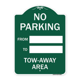No Parking From - to with Blank Space