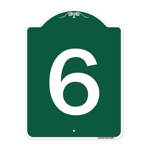 Sign with Number 6