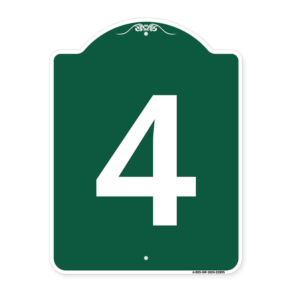 Sign with Number 4