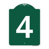 Sign with Number 4