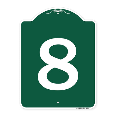 Sign with Number '8