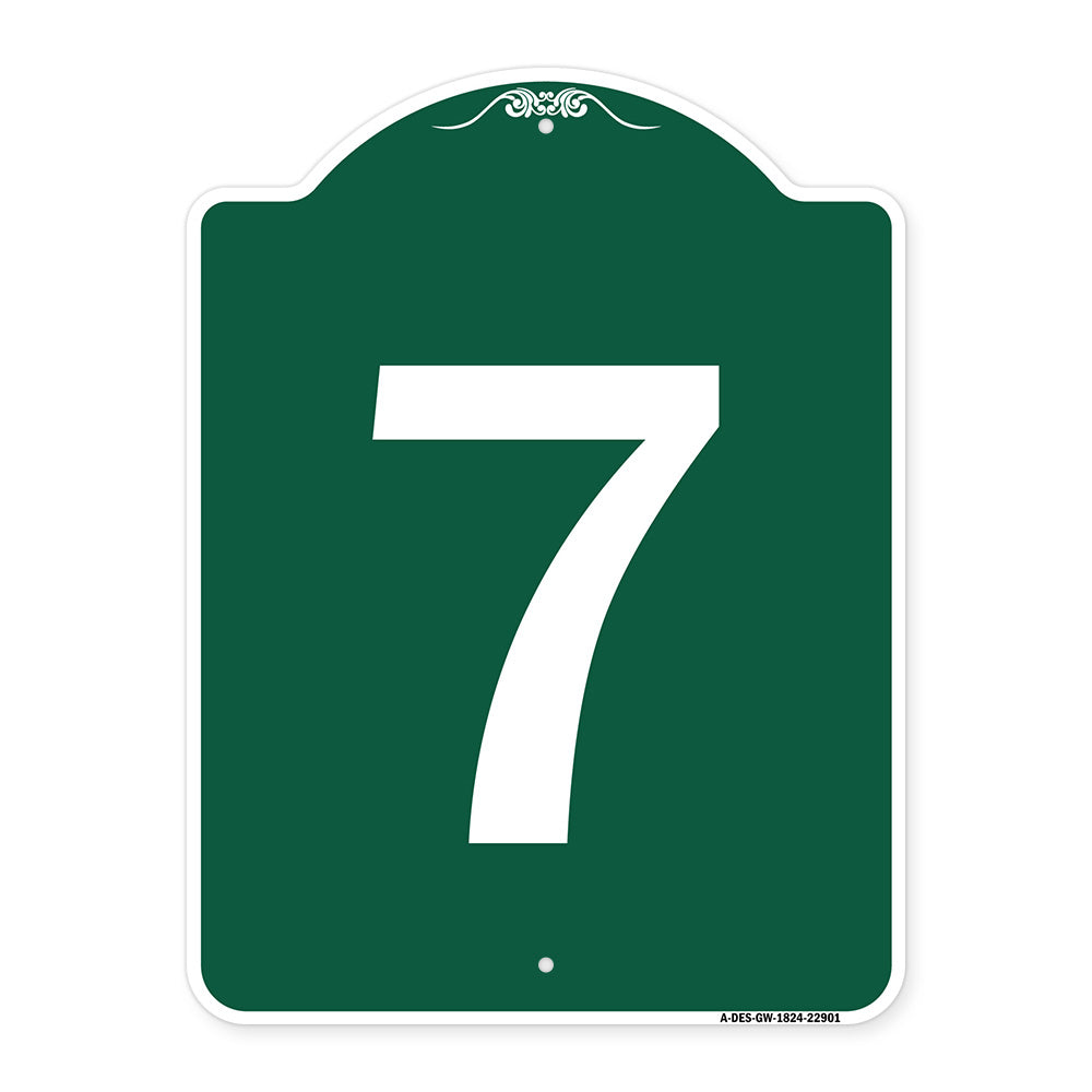Sign with Number '7