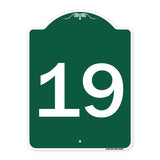 Sign with Number '19