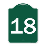 Sign with Number '18