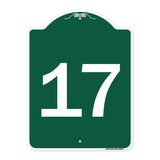 Sign with Number '17