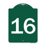 Sign with Number '16