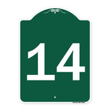 Sign with Number '14